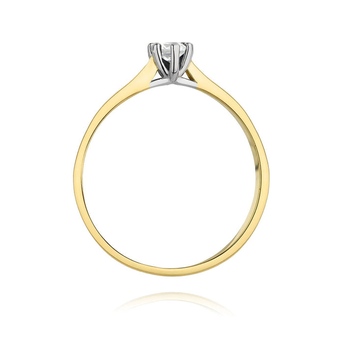 Inel Aur 14K W222 Diamant 0.12ct