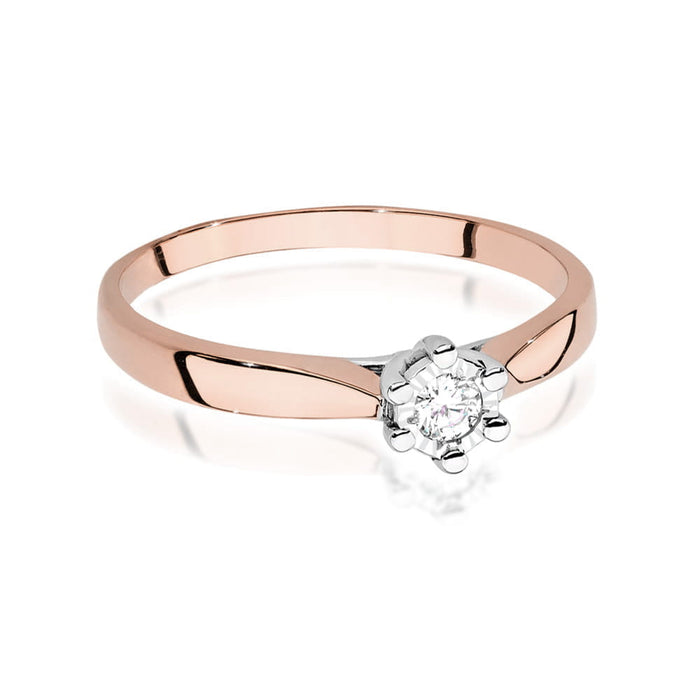 Inel Aur 14K cu Diamant de Laborator 0.08 ct