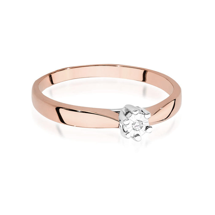 Inel Aur 14K cu Diamant Natural 0.01 ct