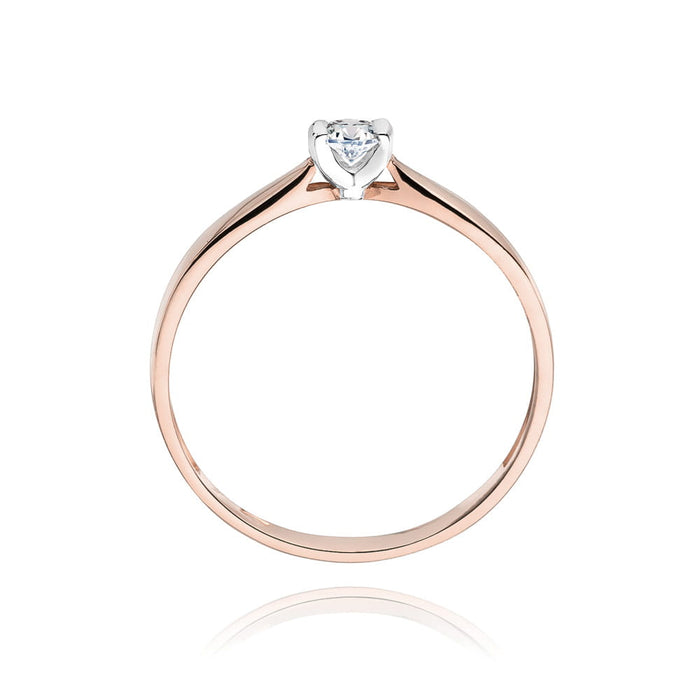 Inel Aur 14K cu Diamant Natural 0.08 ct