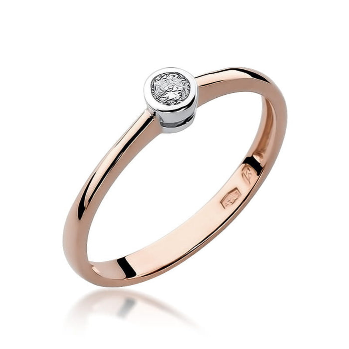 Inel Aur 14K cu Diamant Natural 0.08 ct