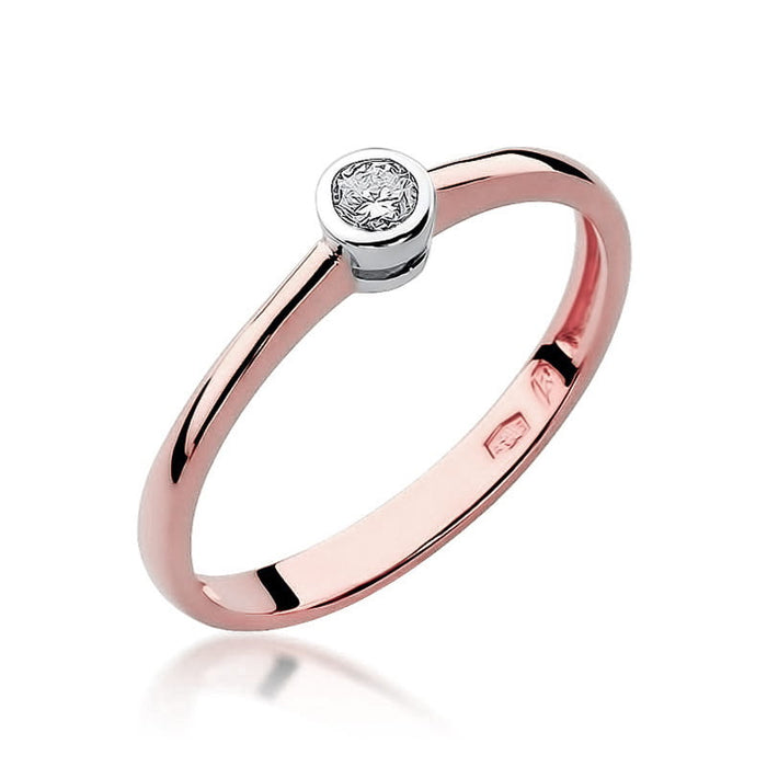 Inel Aur 14K cu Diamant Natural 0.10 ct