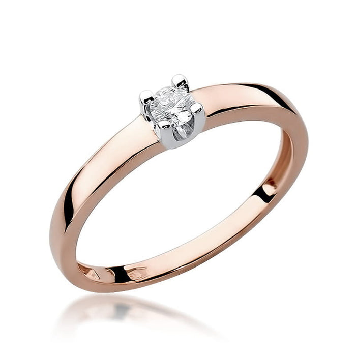 Inel Aur 14K cu Diamant Natural Natural 0.12 ct