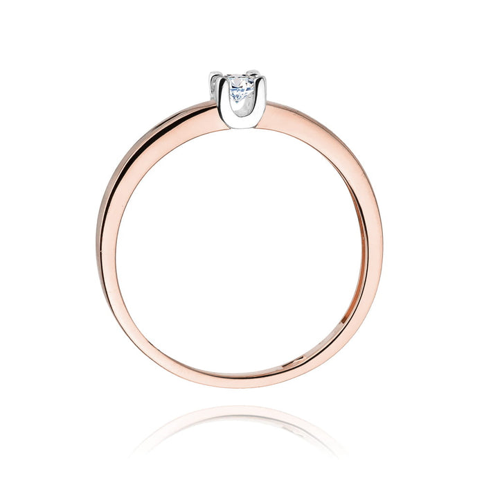 Inel Aur 14K cu Diamant Natural Natural 0.12 ct