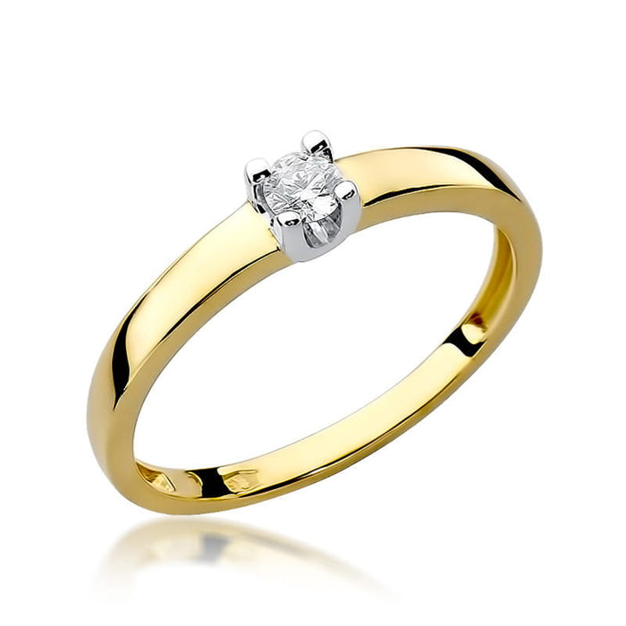 Inel Aur 14K cu Diamant Natural Natural 0.12 ct