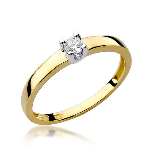 Inel Aur 14K cu Diamant Natural Natural 0.12 ct