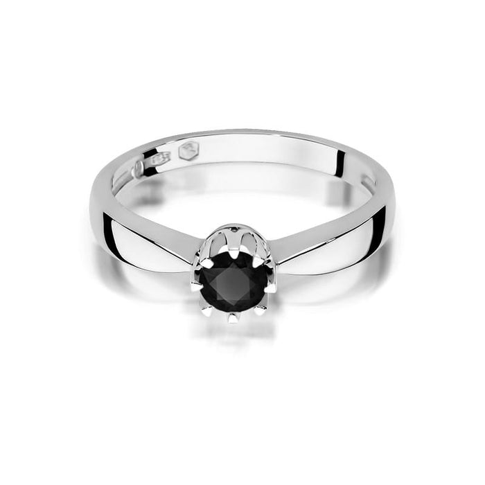Inel Aur 14K W228 Diamant Negru 0.30ct
