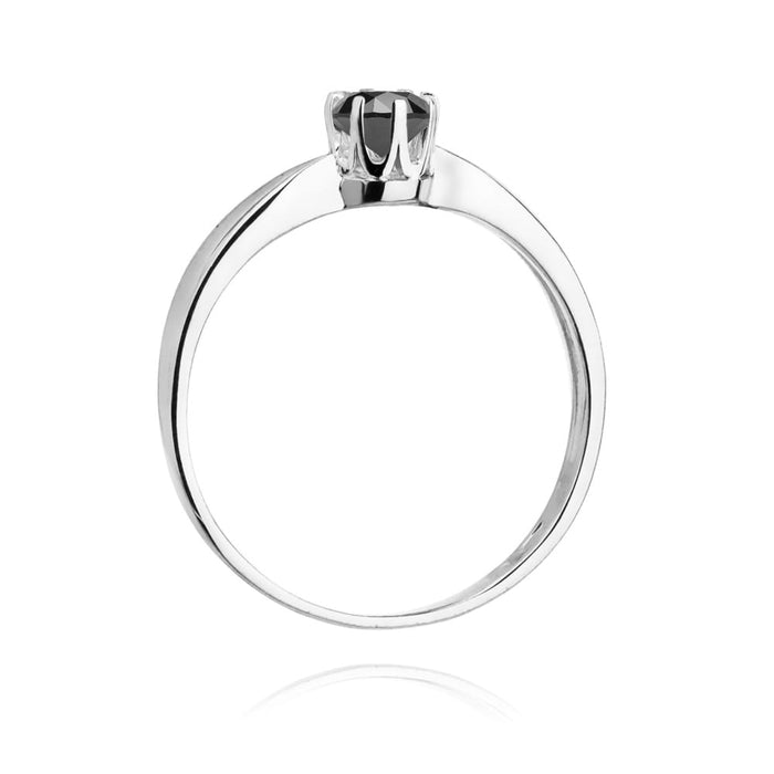 Inel Aur 14K W228 Diamant Negru 0.30ct