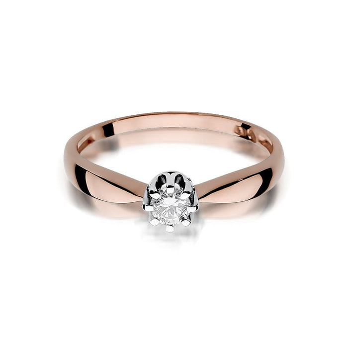 Inel Aur 14K cu Diamant Natural 0.15 ct