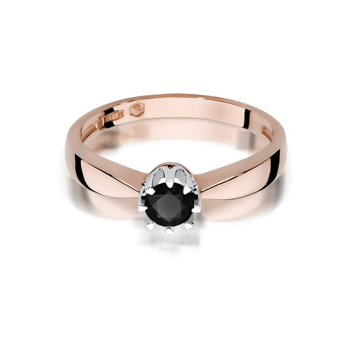 Inel Aur 14K W228 Diamant Negru 0.30ct