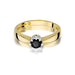 Inel Aur 14K W228 Diamant Negru 0.30ct