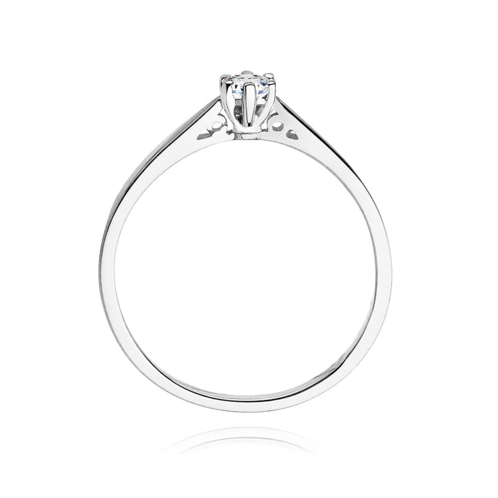 Inel Aur 14K cu Diamant Natural Natural 0.12 ct