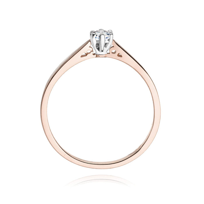 Inel Aur 14K cu Diamant Natural Natural 0.12 ct
