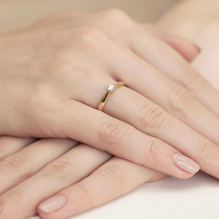 Inel Aur 14K W229B Diamant 0.20ct