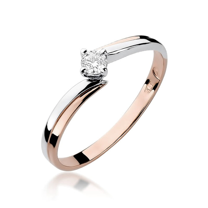 Inel Aur 14K cu Diamant Natural 0.08 ct