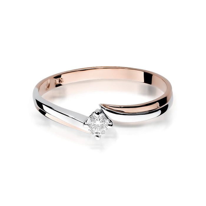 Inel Aur 14K cu Diamant Natural 0.10 ct