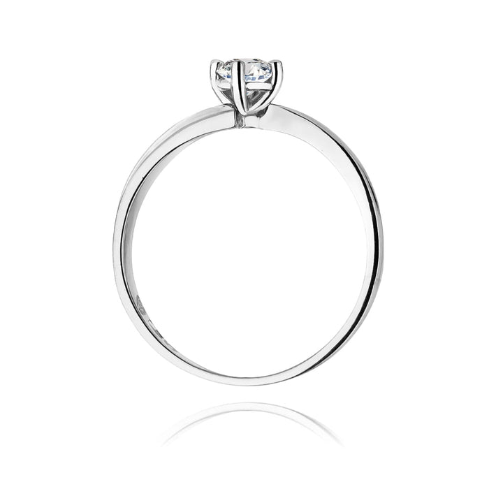 Inel Aur 14K cu Diamant 0.30 ct - Alb