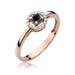 Inel Aur 14K W238 Diamant Negru 0.12ct