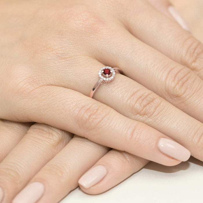 Inel Aur 14K cu Rubin 0.15 ct