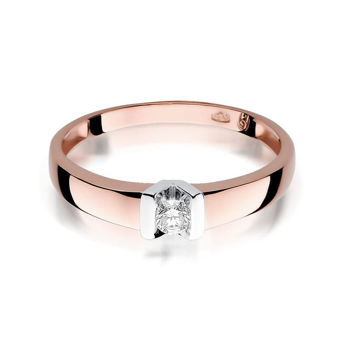 Inel Aur 14K cu Diamant Natural 0.10 ct