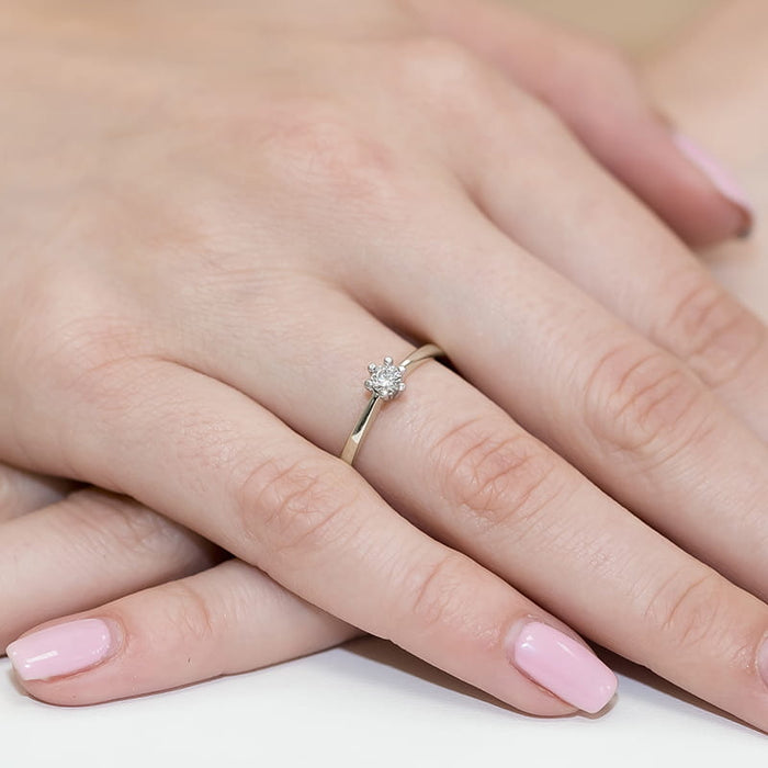 Inel Aur 14K cu Diamant Natural Natural 0.20 ct