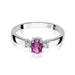 Inel Aur 14K cu Pink Sapphire 0.45 ct si Diamante Naturale 0.08 ct