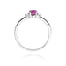 Inel Aur 14K cu Pink Sapphire 0.45 ct si Diamante Naturale 0.08 ct