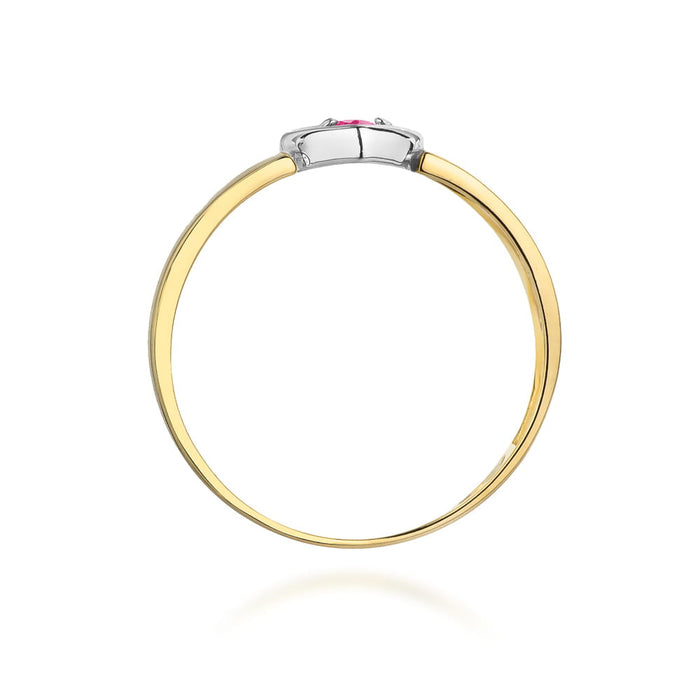 Inel Aur 14K W276 Safir Roz 0.04ct