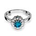 Inel Aur 14K W284 Topaz London Blue 0.50ct