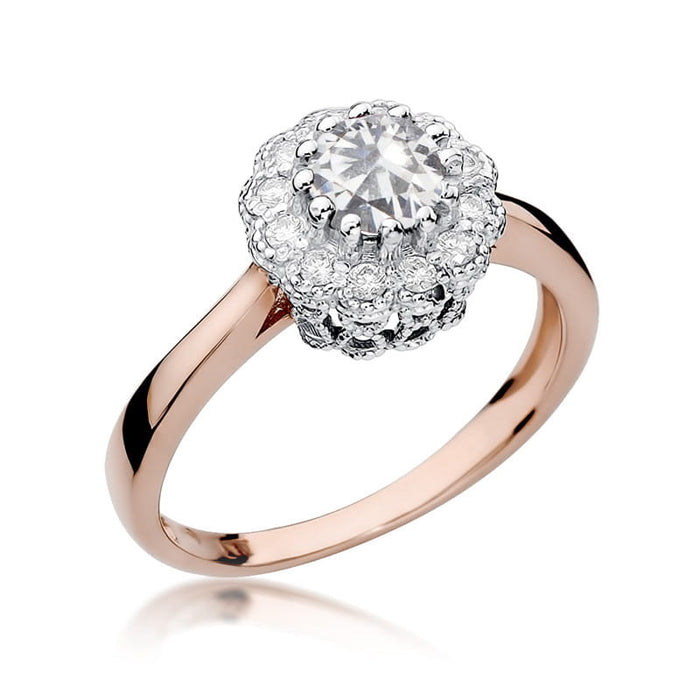 Inel Aur 14K W284 Safir Alb 0.60ct