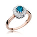 Inel Aur 14K W284 Topaz London Blue 0.50ct