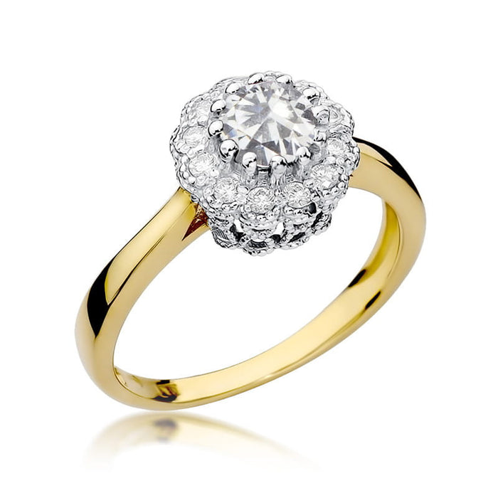 Inel Aur 14K W284 Safir Alb 0.60ct