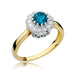 Inel Aur 14K W284 Topaz London Blue 0.50ct