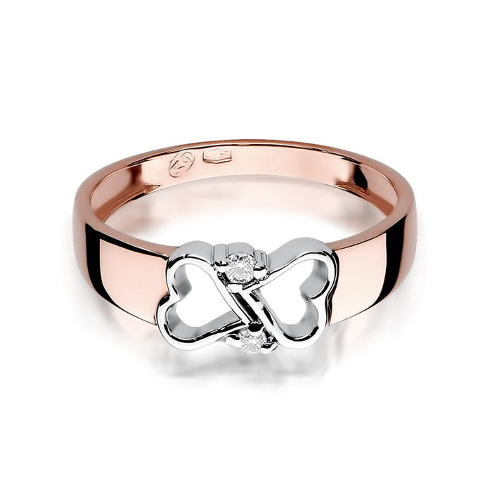 Inel Aur 14K cu Diamant Natural 0.04 ct