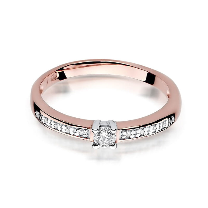 Inel Aur 14K cu Diamante Naturale 0.13 ct