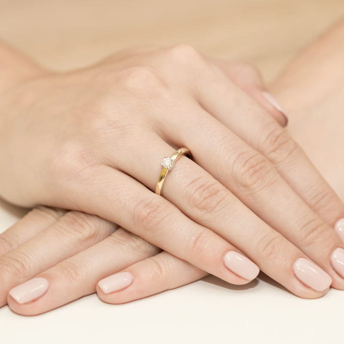 Inel Aur 14K W292 Diamant 0.15ct