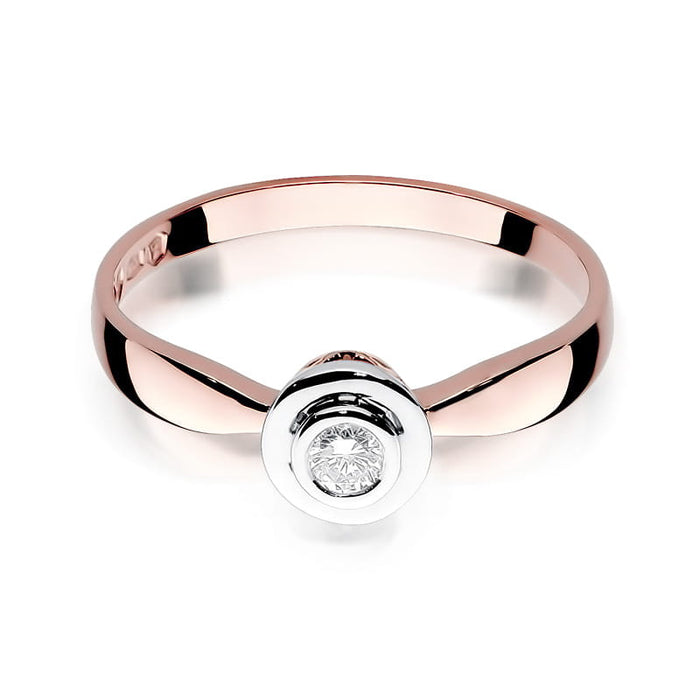 Inel Aur 14K cu Diamant Natural 0.10 ct