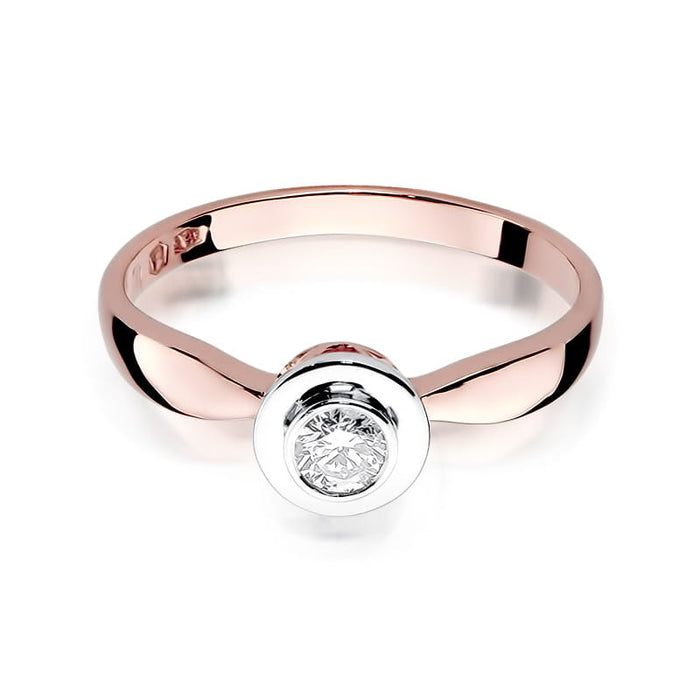 Inel Aur 14K cu Diamant Natural 0.15 ct