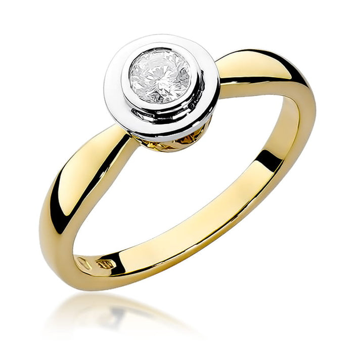 Inel Aur 14k cu Diamant 0.30 ct - Galben