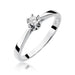 Inel Aur 14k cu Diamant 0.12 ct - Alb