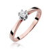 Inel Aur 14k cu Diamant 0.12 ct - Roz