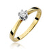 Inel Aur 14k cu Diamant 0.12 ct - Galben