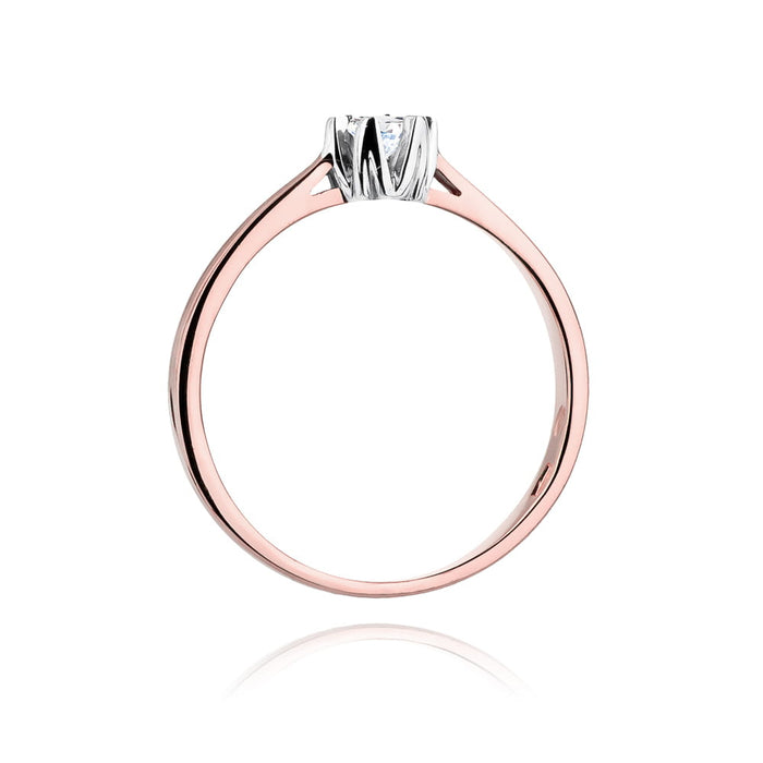 Inel Aur 14K cu Diamant Natural 0.12 ct