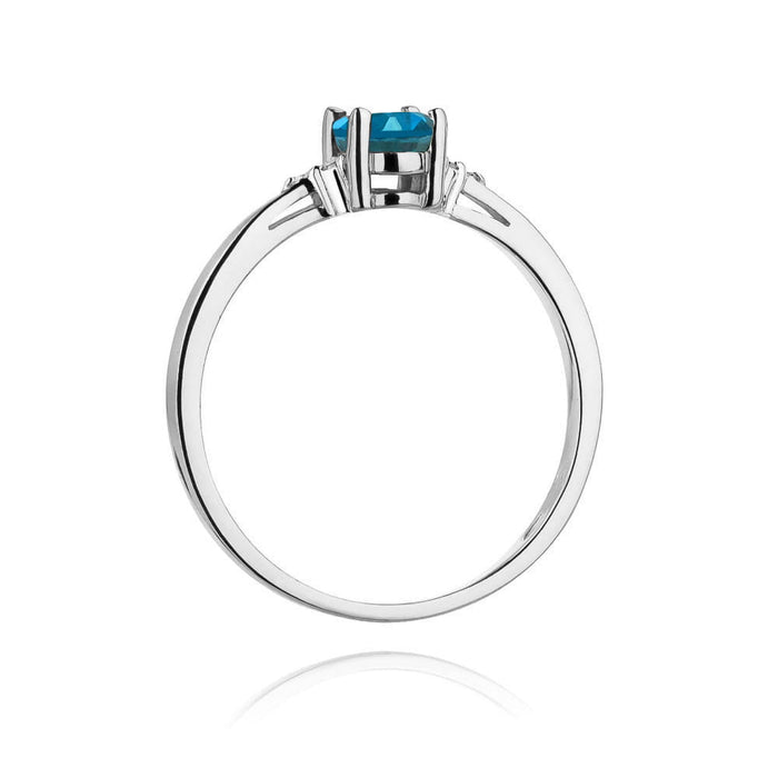 Inel Aur 14K W301 Topaz London Blue 0.50ct