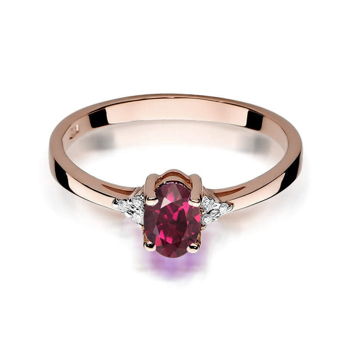 Inel Aur 14K W301 Rodolit 0.50ct