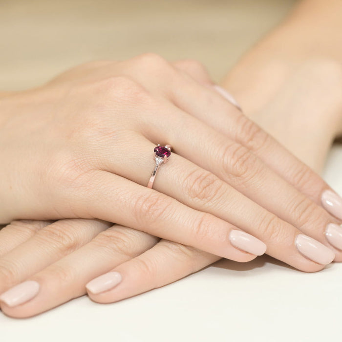 Inel Aur 14K W301 Rodolit 0.50ct