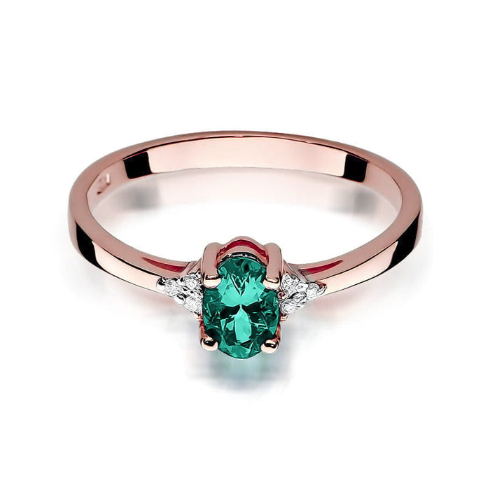 Inel Aur 14K cu Smarald 0.40 ct