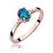 Inel Aur 14K W301 Topaz London Blue 0.50ct