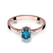 Inel Aur 14K W301 Topaz London Blue 0.50ct