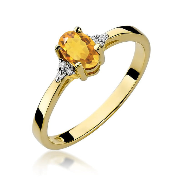 Inel Aur 14K W301 Citrin 0.60ct